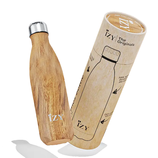 Bouteille isotherme  personnalisable imitation bois - 500ML - Thermos à Double Paroi IZY Bottles