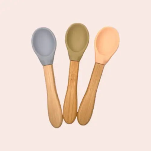 Lot de 3 cuillères bébé personnalisable - Les pastels cap bambou