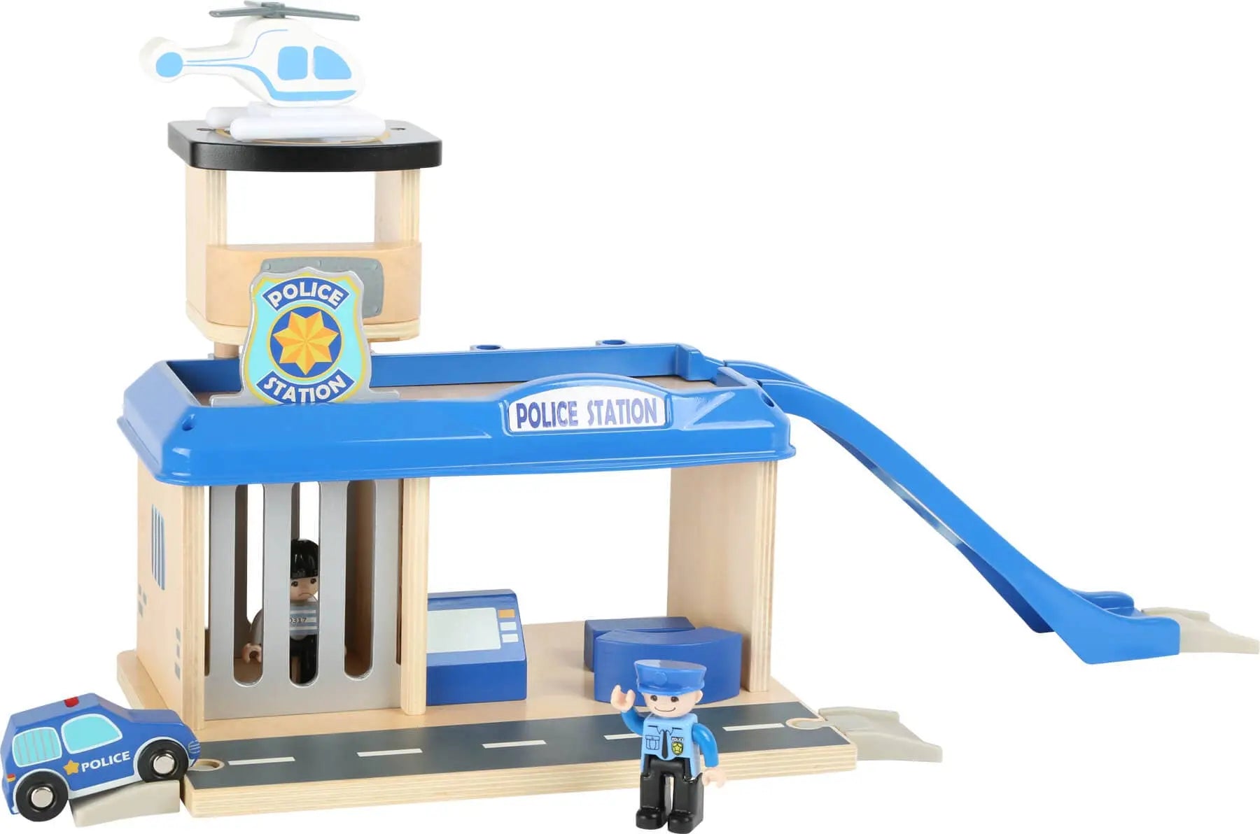 Poste de police personnalisable en bois et ses accessoires small foot