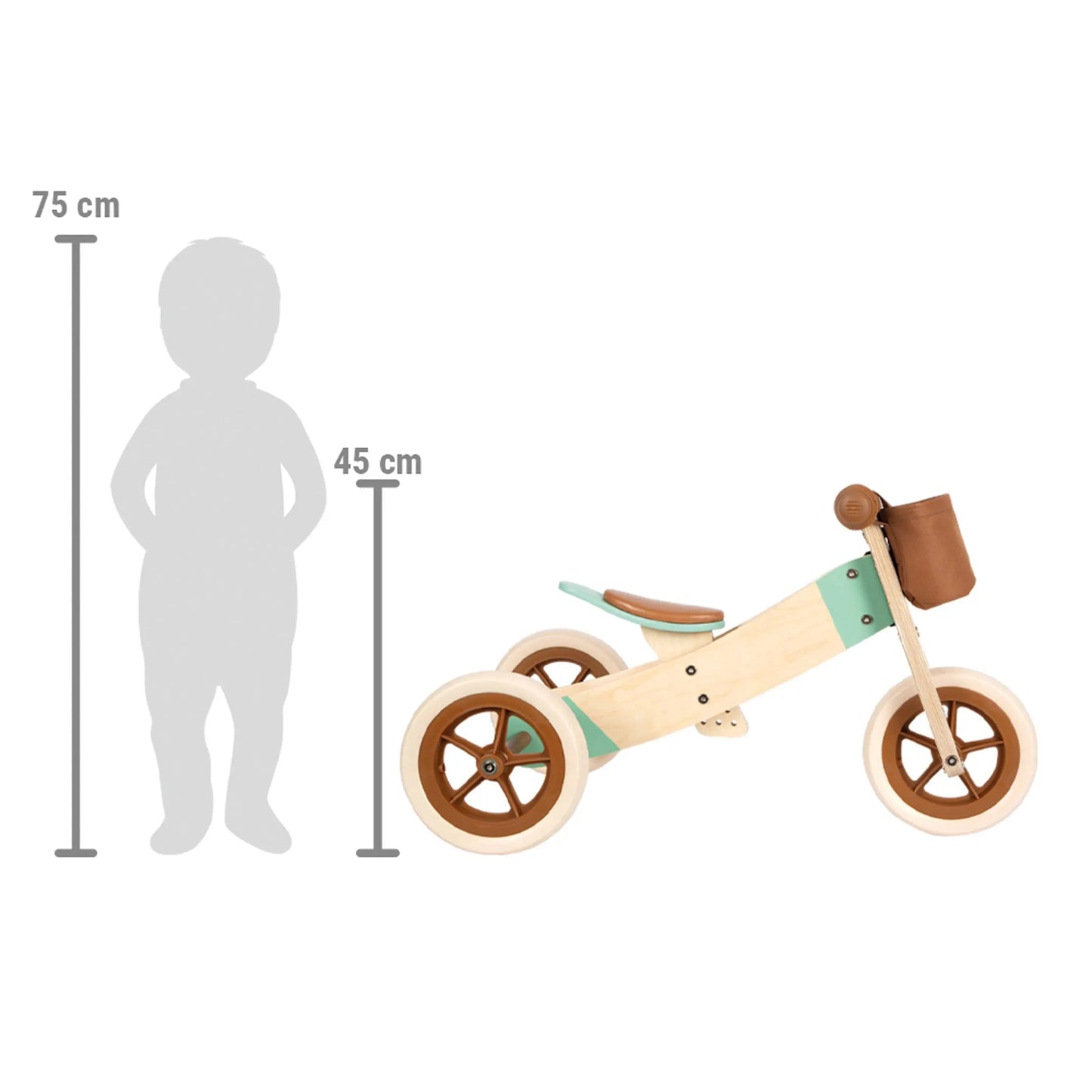 Trike Maxi 2 en 1 personnalisable en bois Premium small foot